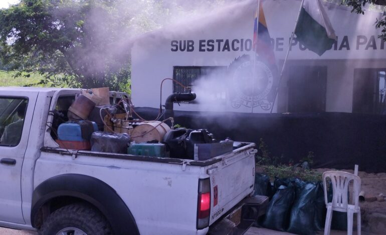 Secretaría Local de Salud realizó jornada de control químico en Patillal y La Mina para combatir el dengue