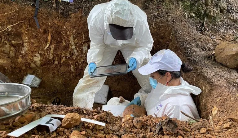 La Unidad de Búsqueda recuperó cinco cuerpos inhumados en el sur de La Guajira